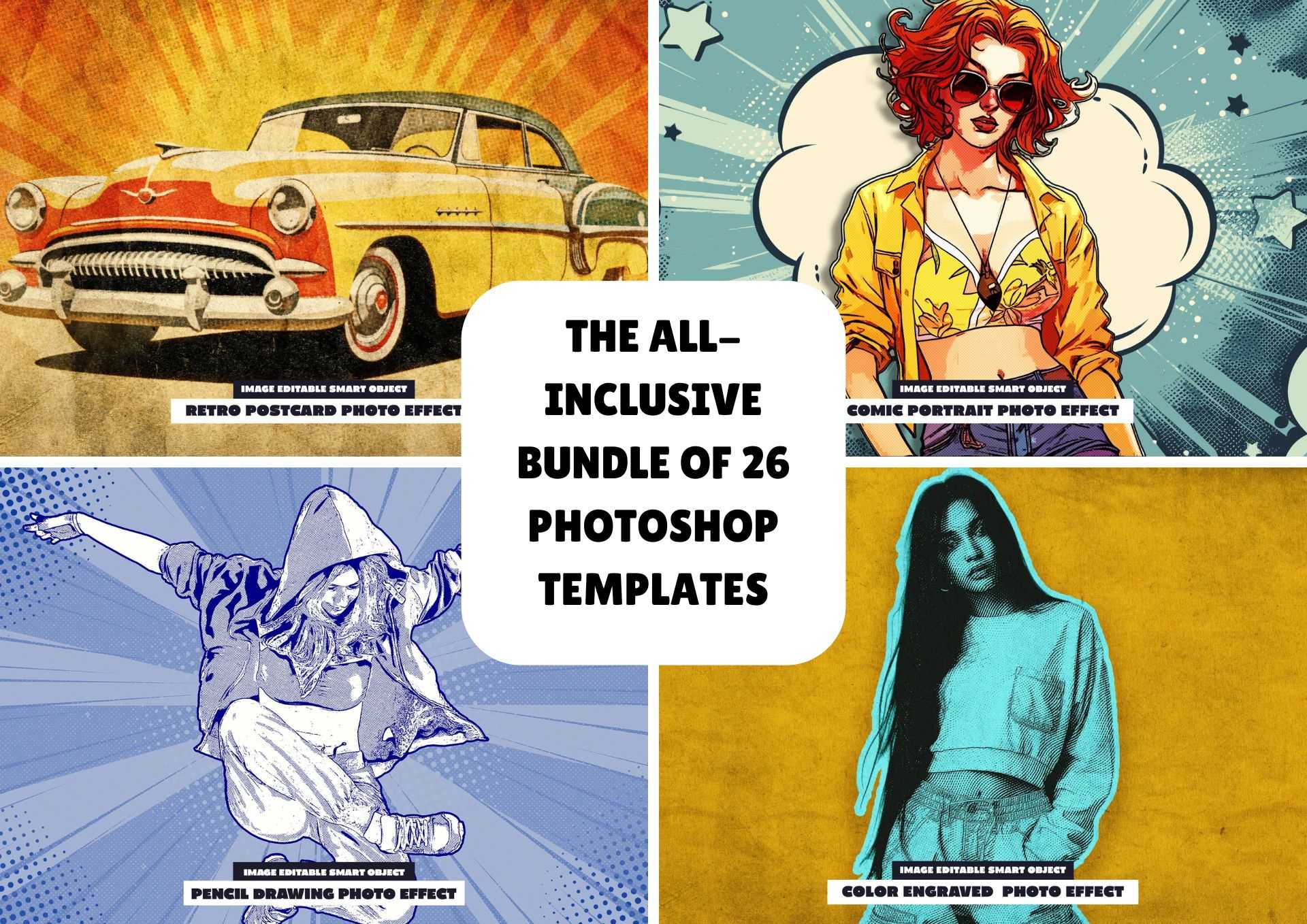 The All-Inclusive Bundle Of 26 Photoshop Templates - Photoboto