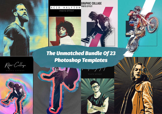 The Unmatched Bundle Of 23 Photoshop Templates - Photoboto