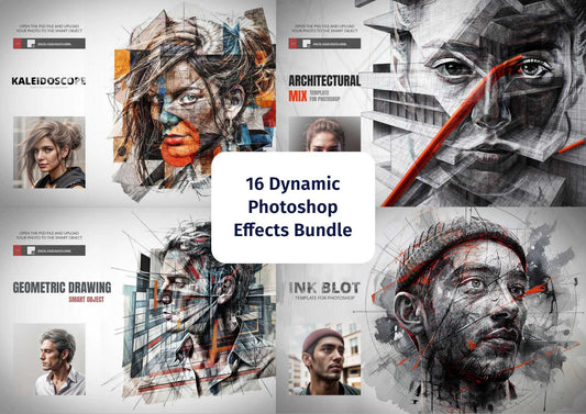 16 Dynamic Photoshop Effects Bundle