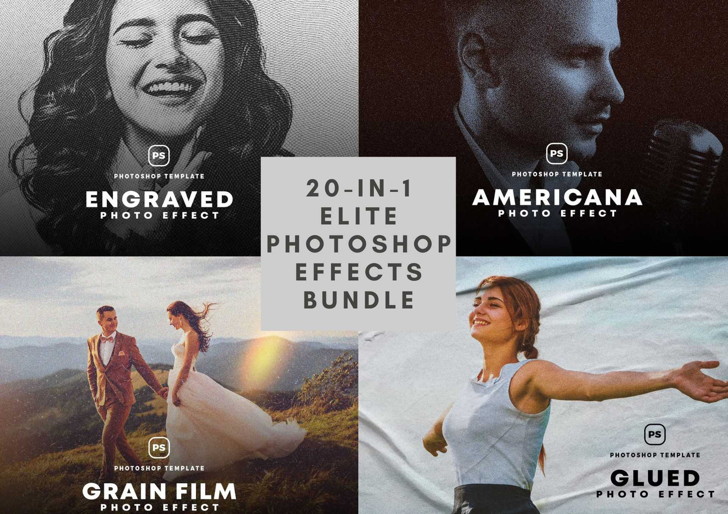 20-In-1 Elite Photoshop Effects Bundle - Photoboto