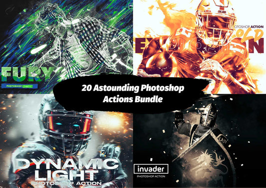 20 Astounding Photoshop Actions Bundle