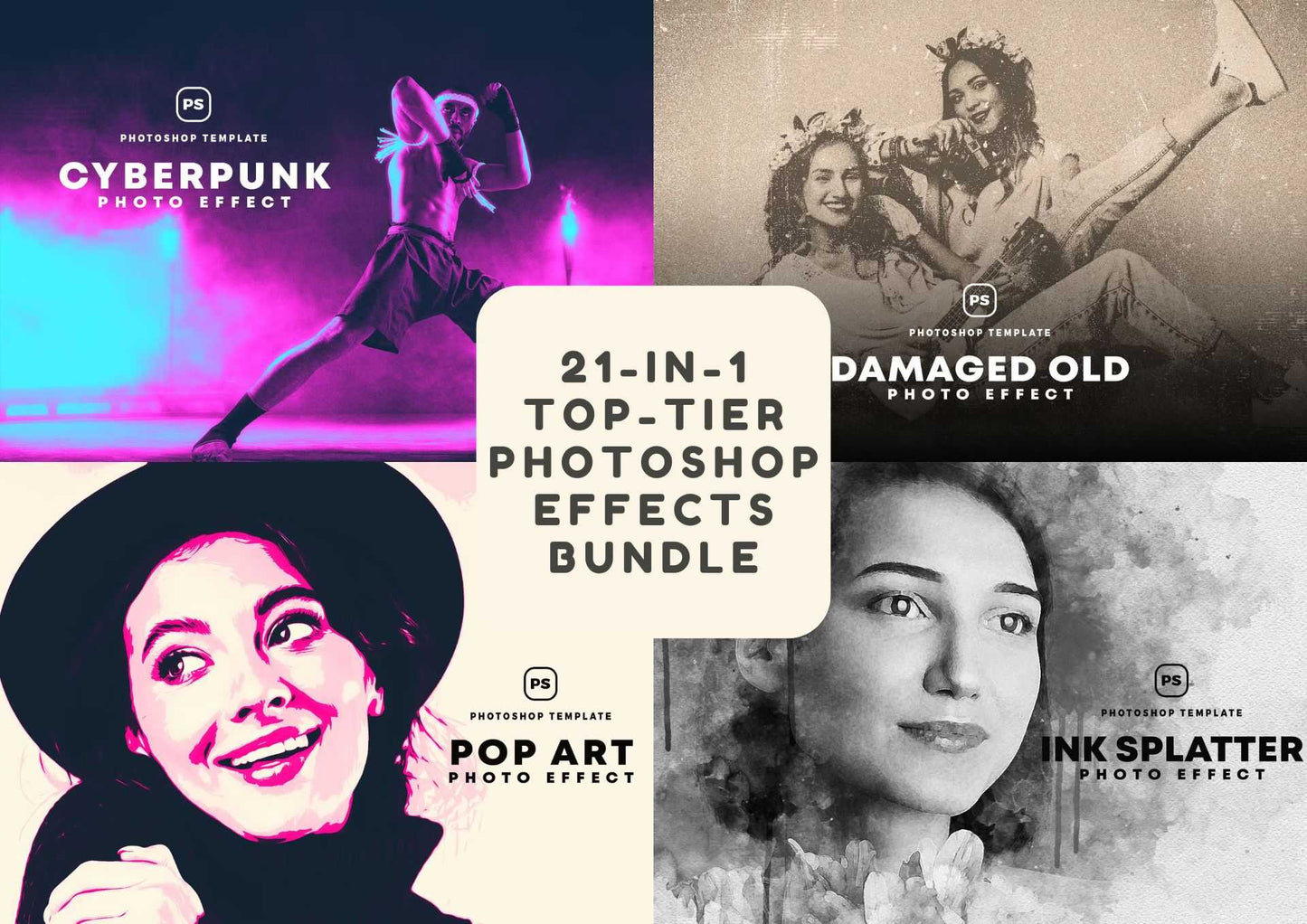 21-In-1 Top-Tier Photoshop Effects Bundle - Photoboto