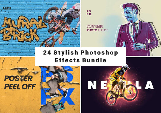 24 Stylish Photoshop Effects Bundle