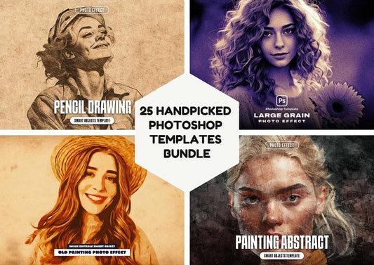 25 Handpicked Photoshop Templates Bundle - Photoboto