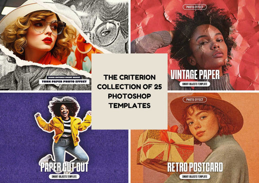 The Criterion Collection of 25 Photoshop Templates - Photoboto