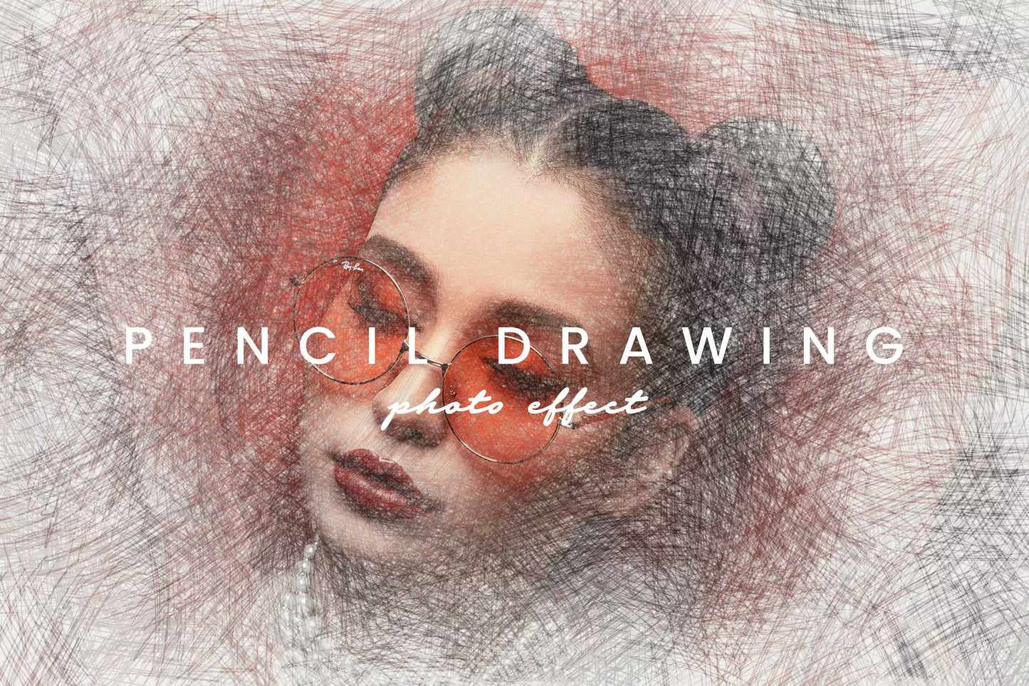 26 Pencil Drawing Photoshop Template Bundle